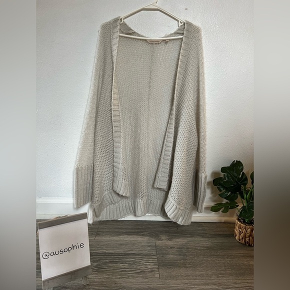 Soft Surroundings Wool Mohair Blend Soft Open Knit Cardigan Size M - Picture 1 of 12